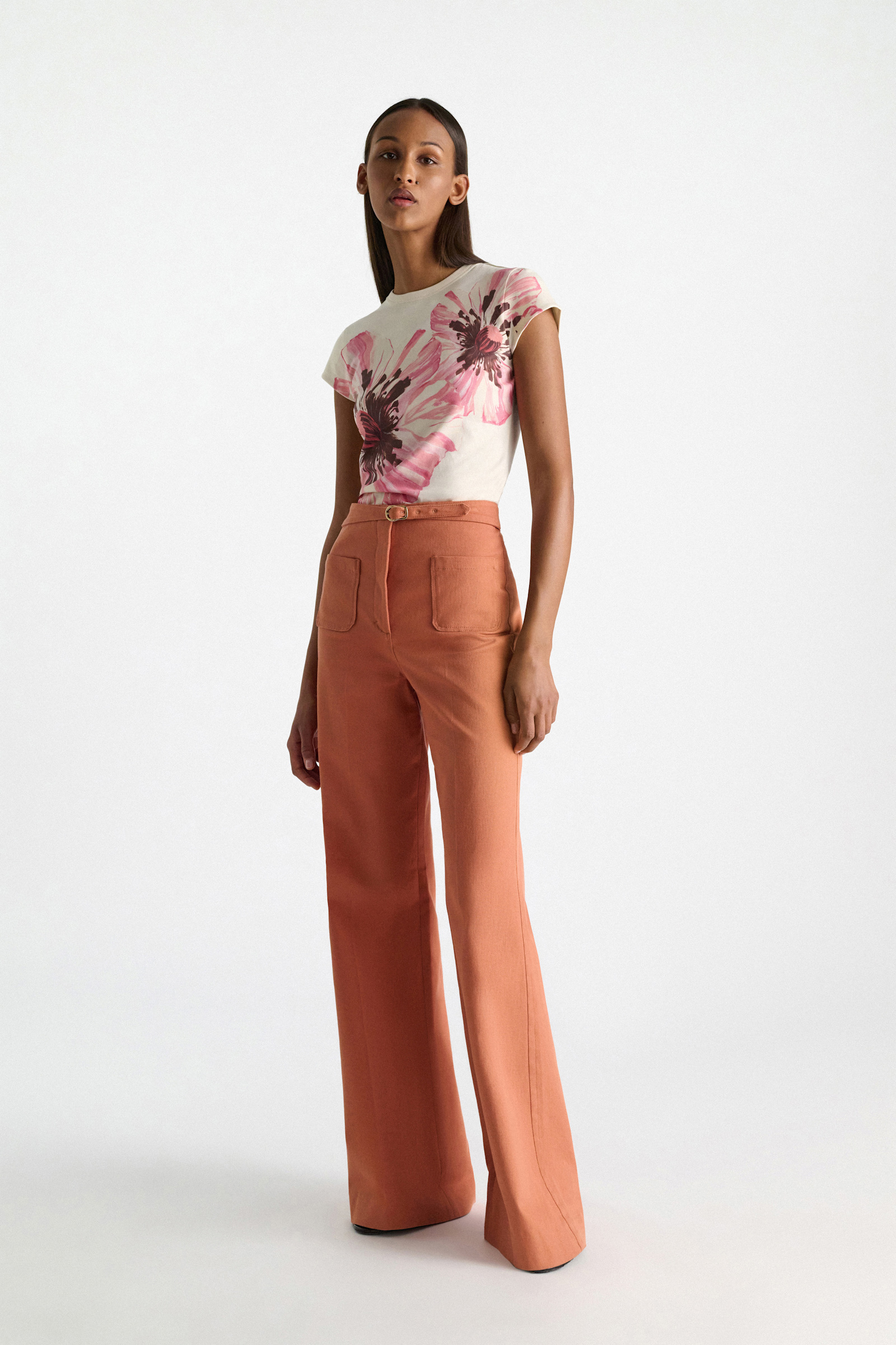 Dorothee Schumacher Flared Pants aus Baumwolle ginger
