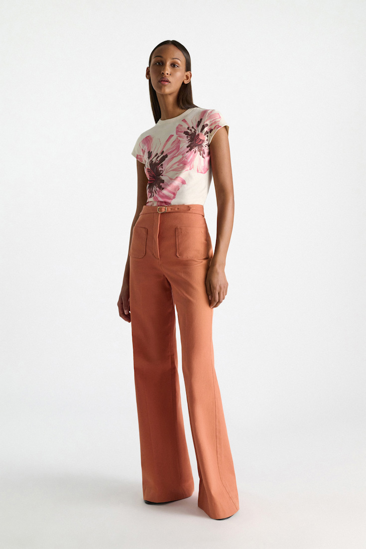 Dorothee Schumacher Flared Pants aus Baumwolle ginger