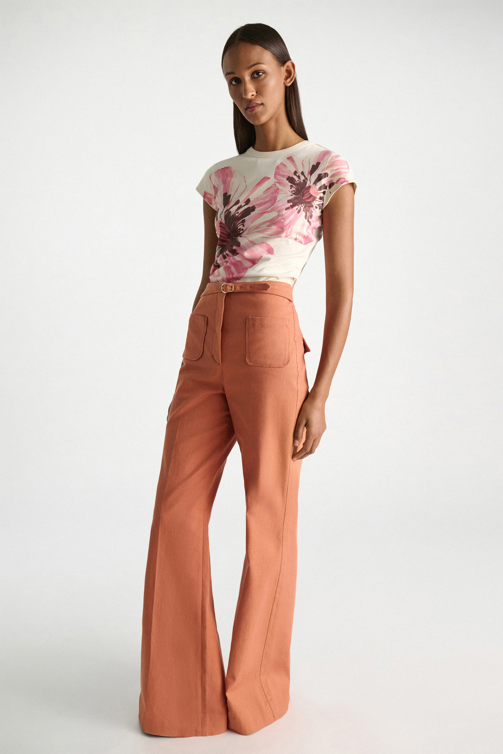 Dorothee Schumacher Flared Pants aus Baumwolle ginger