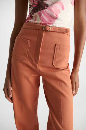 Dorothee Schumacher Flared Pants aus Baumwolle ginger