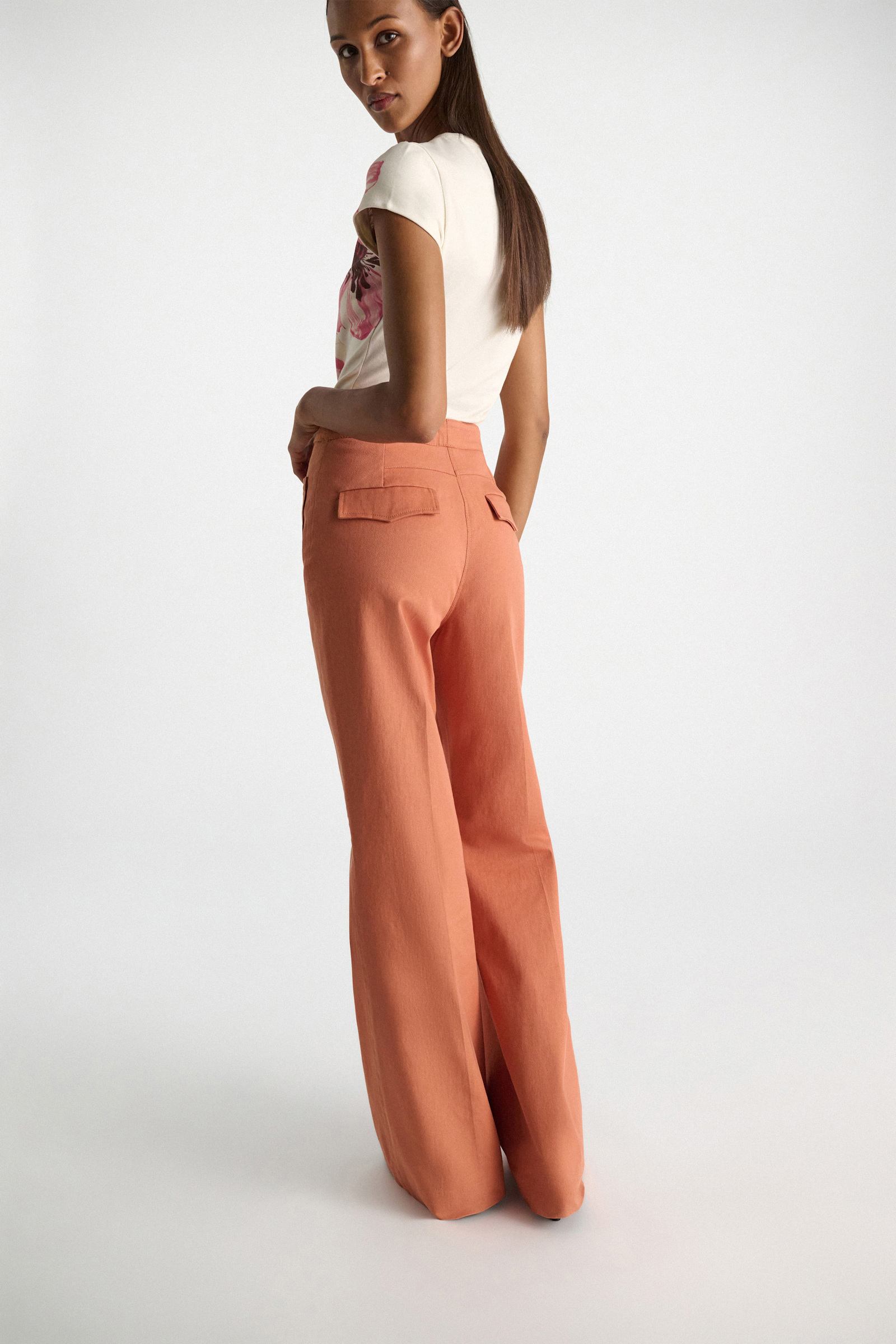 Dorothee Schumacher Flared Pants aus Baumwolle ginger