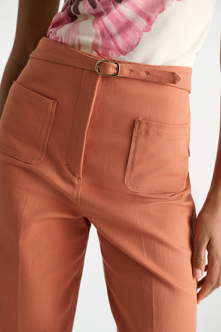 Dorothee Schumacher Flared Pants aus Baumwolle ginger