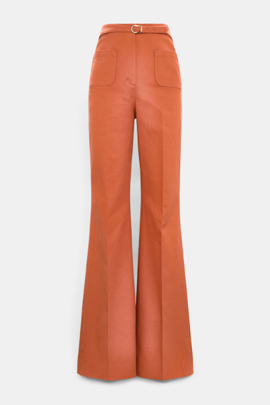Dorothee Schumacher Flared cotton pants ginger