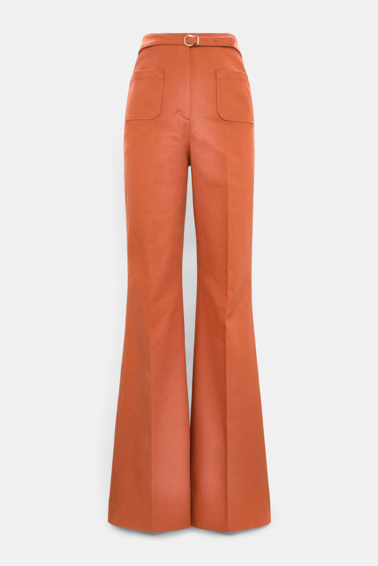 Dorothee Schumacher Flared Pants aus Baumwolle ginger