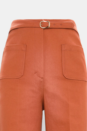 Dorothee Schumacher Flared Pants aus Baumwolle ginger