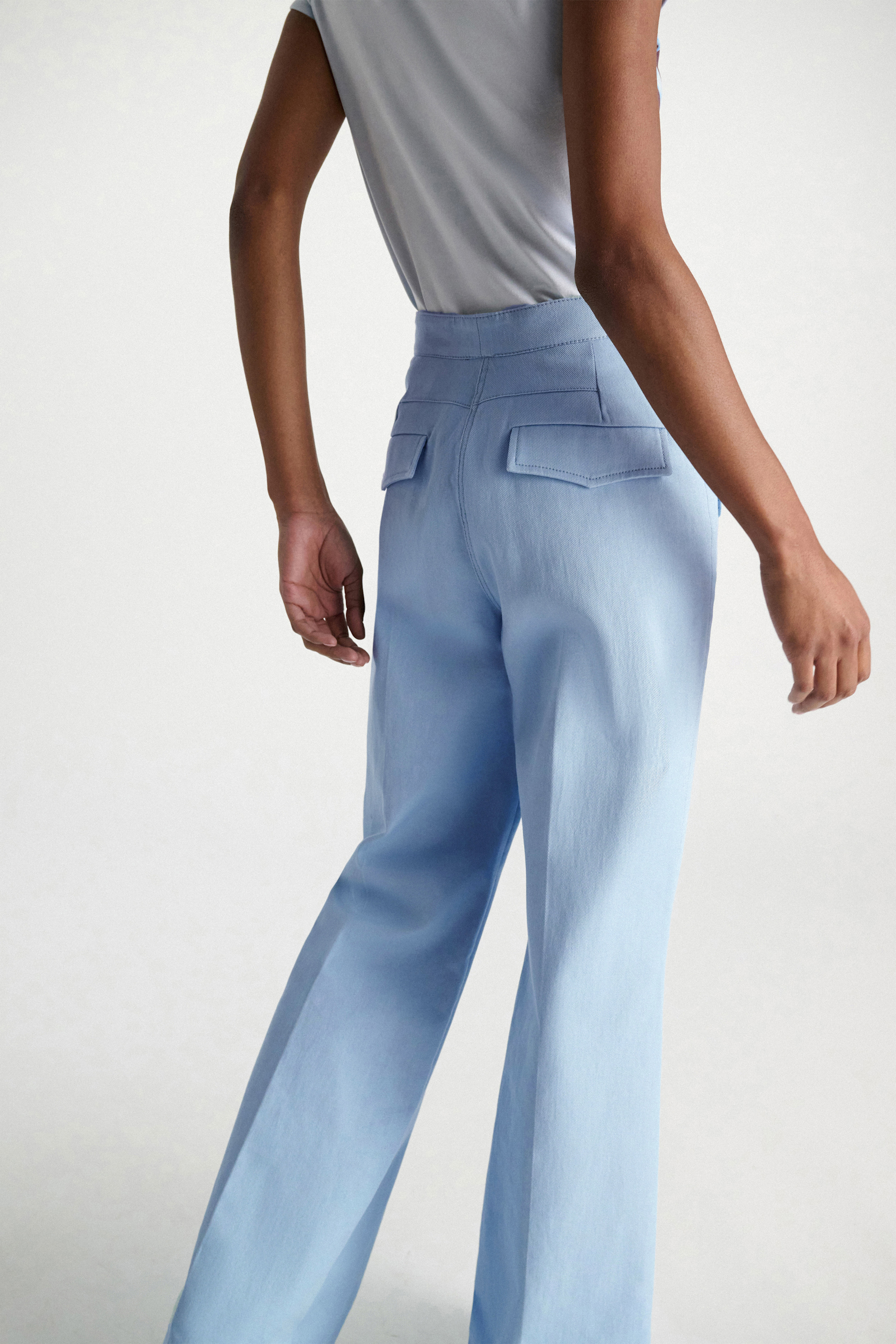 Dorothee Schumacher Flared Pants aus Baumwolle mineral blue