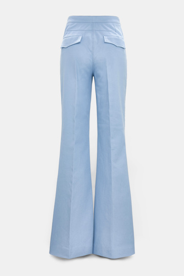 Dorothee Schumacher Flared Pants aus Baumwolle mineral blue