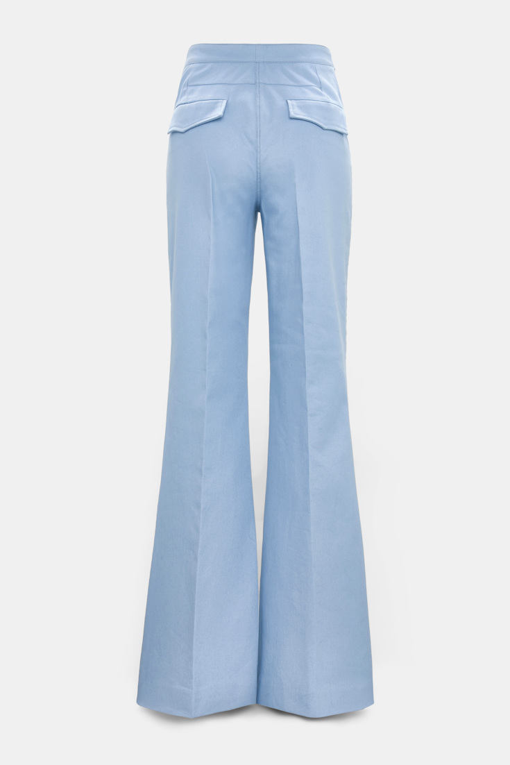 Dorothee Schumacher Flared Pants aus Baumwolle mineral blue