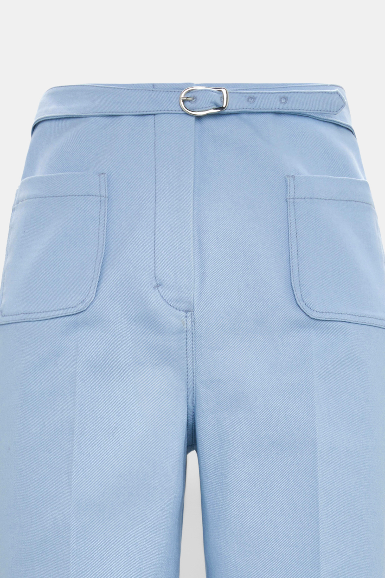 Dorothee Schumacher Flared Pants aus Baumwolle mineral blue