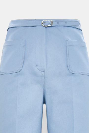 Dorothee Schumacher Flared Pants aus Baumwolle mineral blue