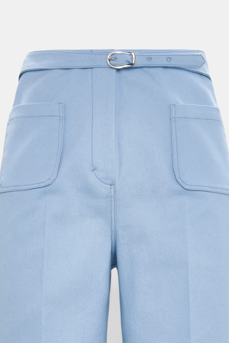 Dorothee Schumacher Flared Pants aus Baumwolle mineral blue
