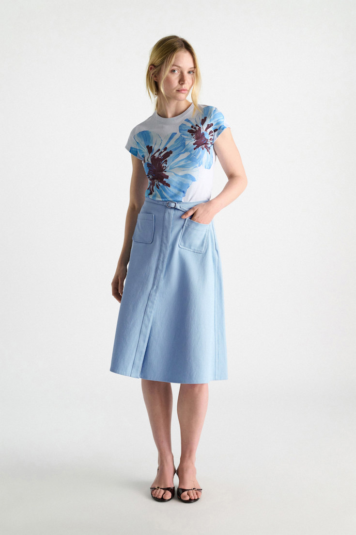 Dorothee Schumacher Rock aus Baumwolle mineral blue