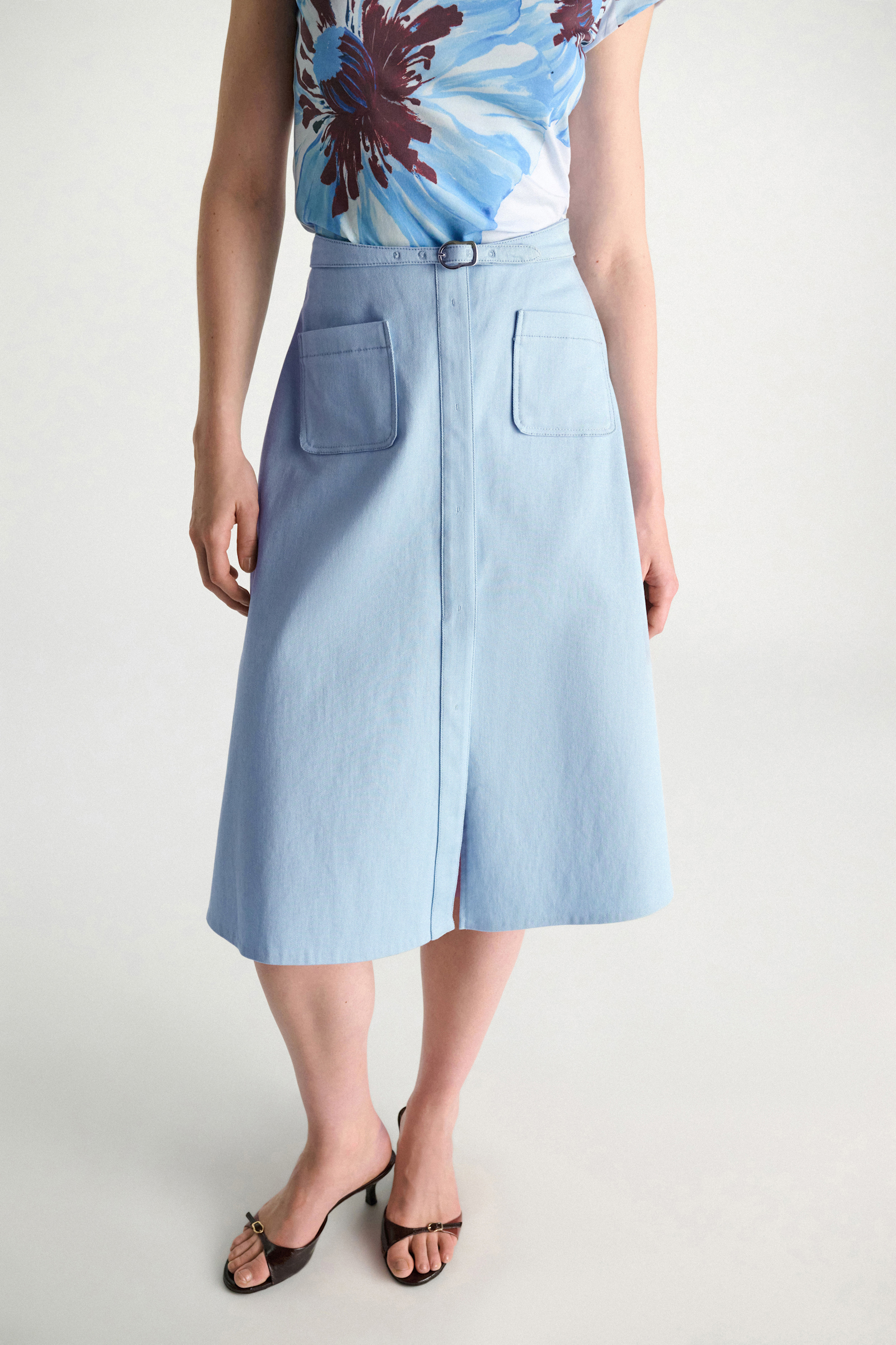 Dorothee Schumacher Rock aus Baumwolle mineral blue