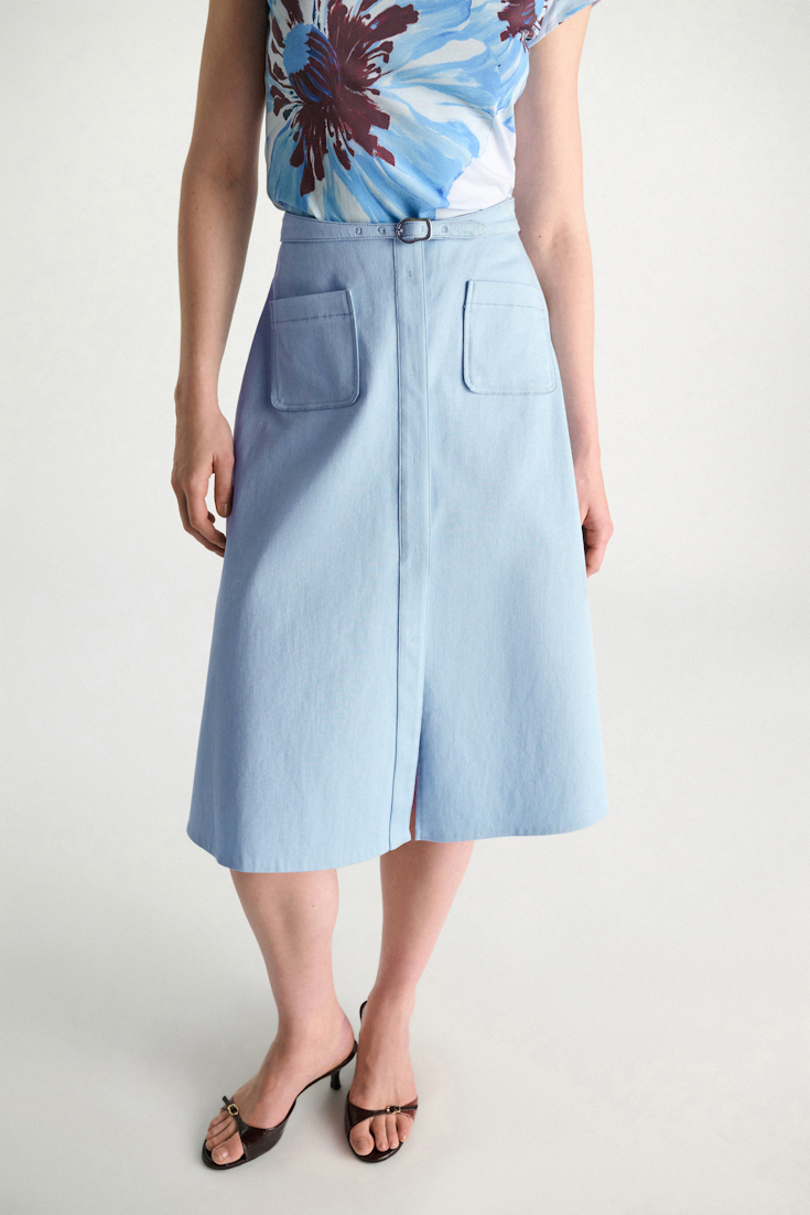 Dorothee Schumacher Rock aus Baumwolle mineral blue