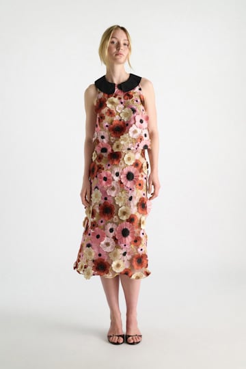 Dorothee Schumacher Midi-Rock mit dreidimensionaler Blumensttickerei Multi Flower