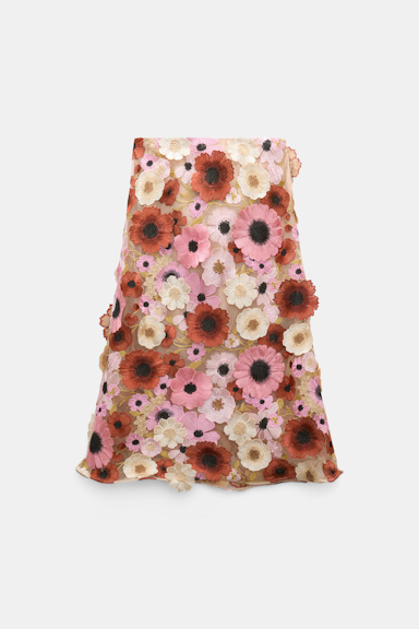 Dorothee Schumacher Midi-skirt with 3D embroidery Multi Flower