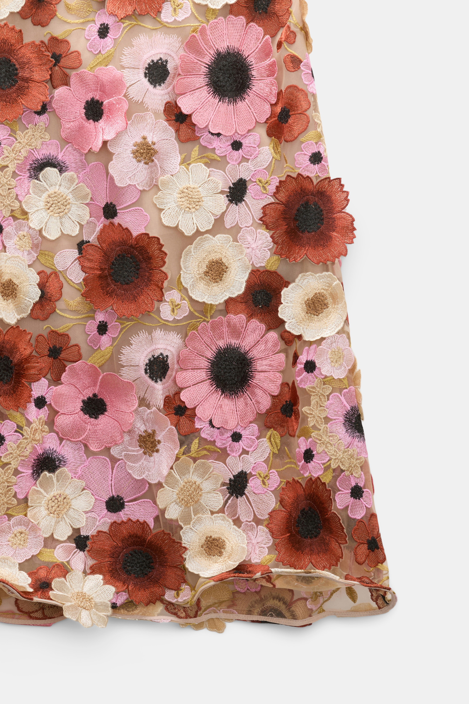 Dorothee Schumacher Midi-Rock mit dreidimensionaler Blumensttickerei Multi Flower