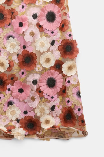 Dorothee Schumacher Midi-Rock mit dreidimensionaler Blumensttickerei Multi Flower