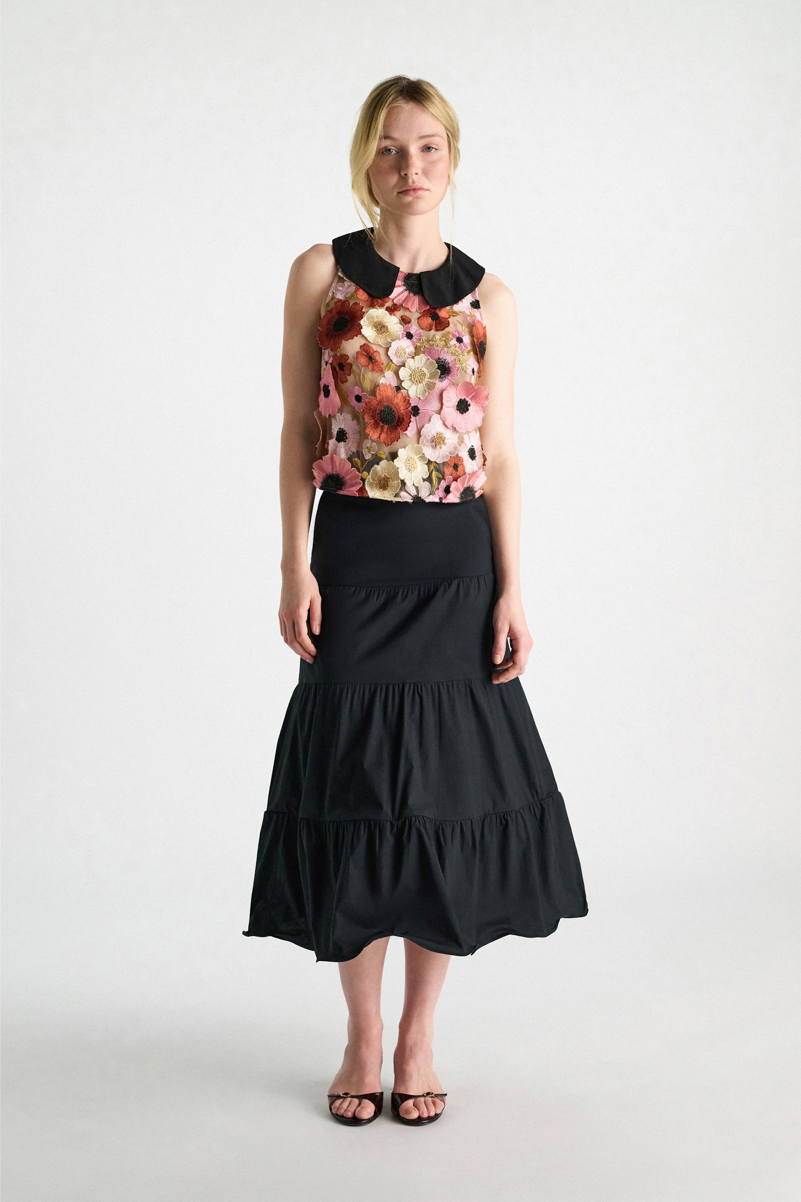 Dorothee Schumacher A-Linien Top mit dreidimensionaler Blumenstickerei Multi Flower