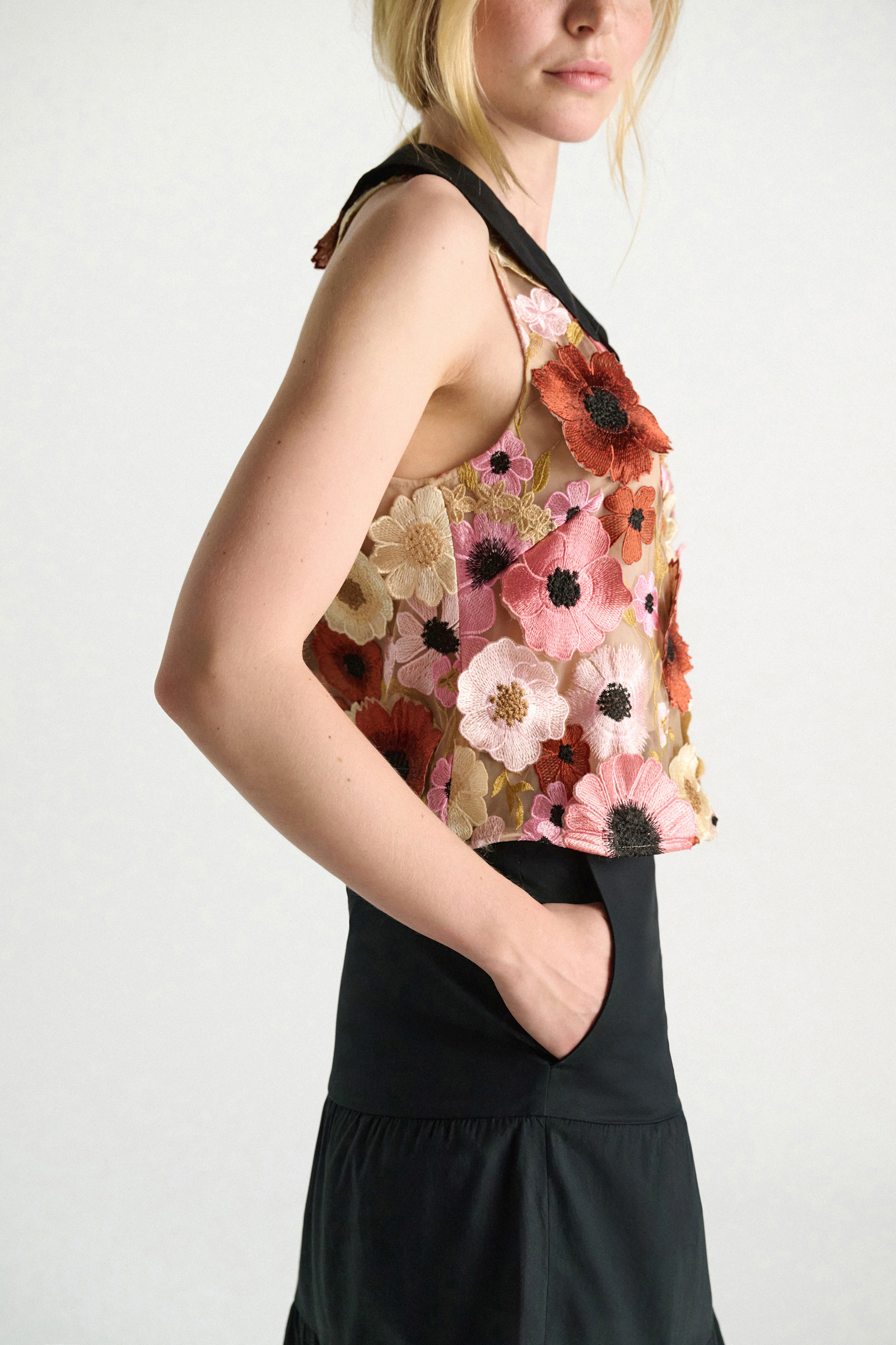 Dorothee Schumacher A-Linien Top mit dreidimensionaler Blumenstickerei Multi Flower
