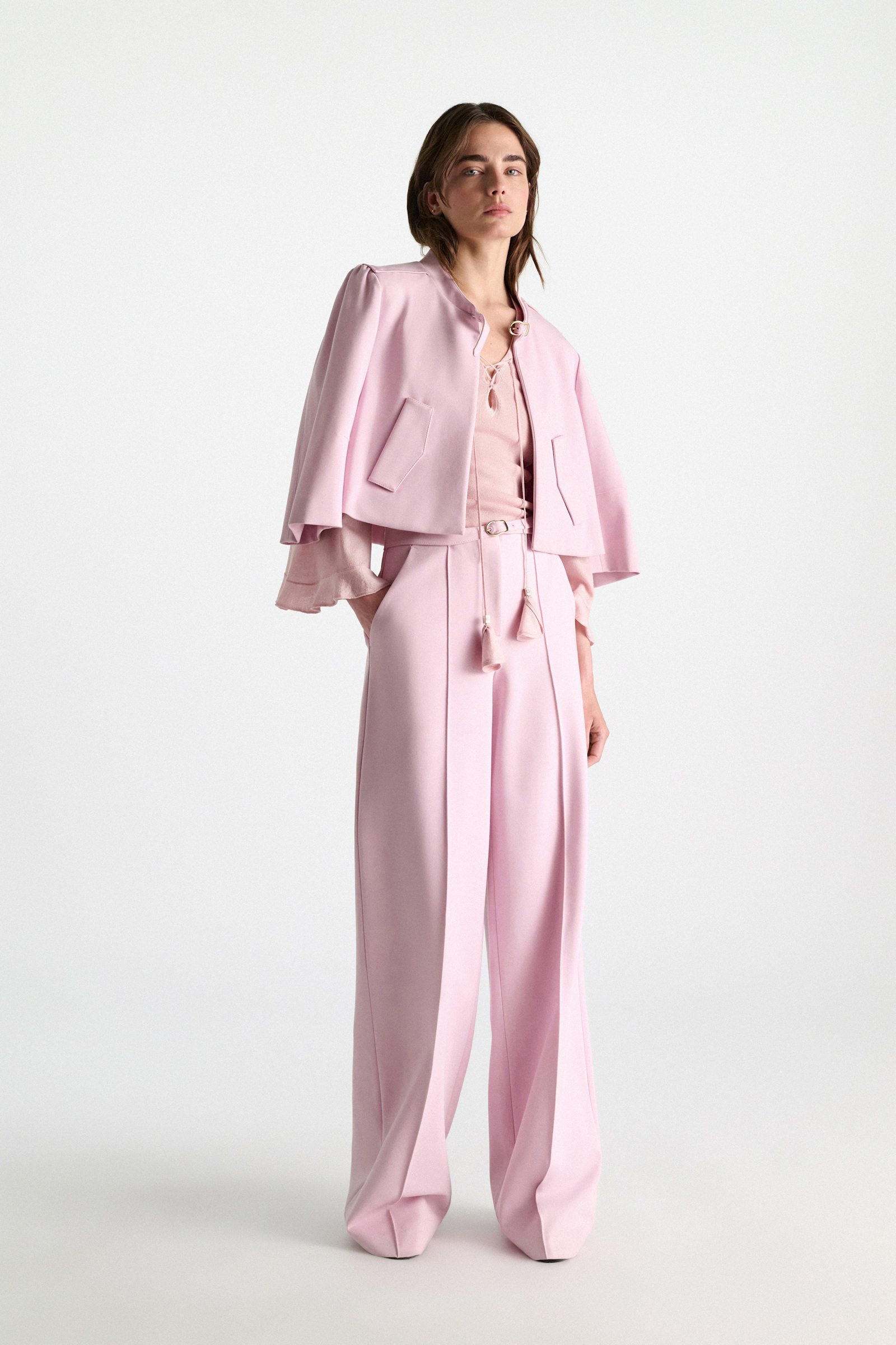 Dorothee Schumacher Wide Leg Pants aus Punto Milano candy