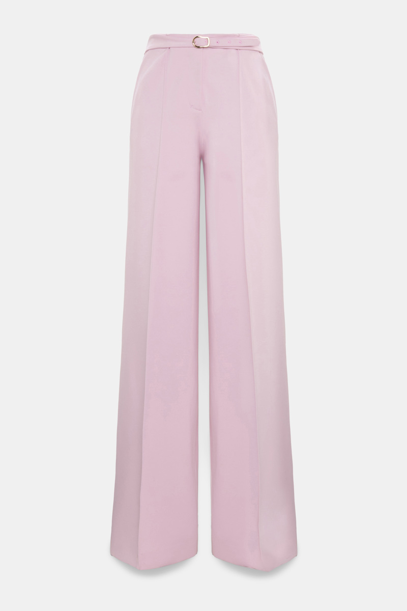 Dorothee Schumacher Women's Light Pink Belted Pants In Punto Milano Xxs