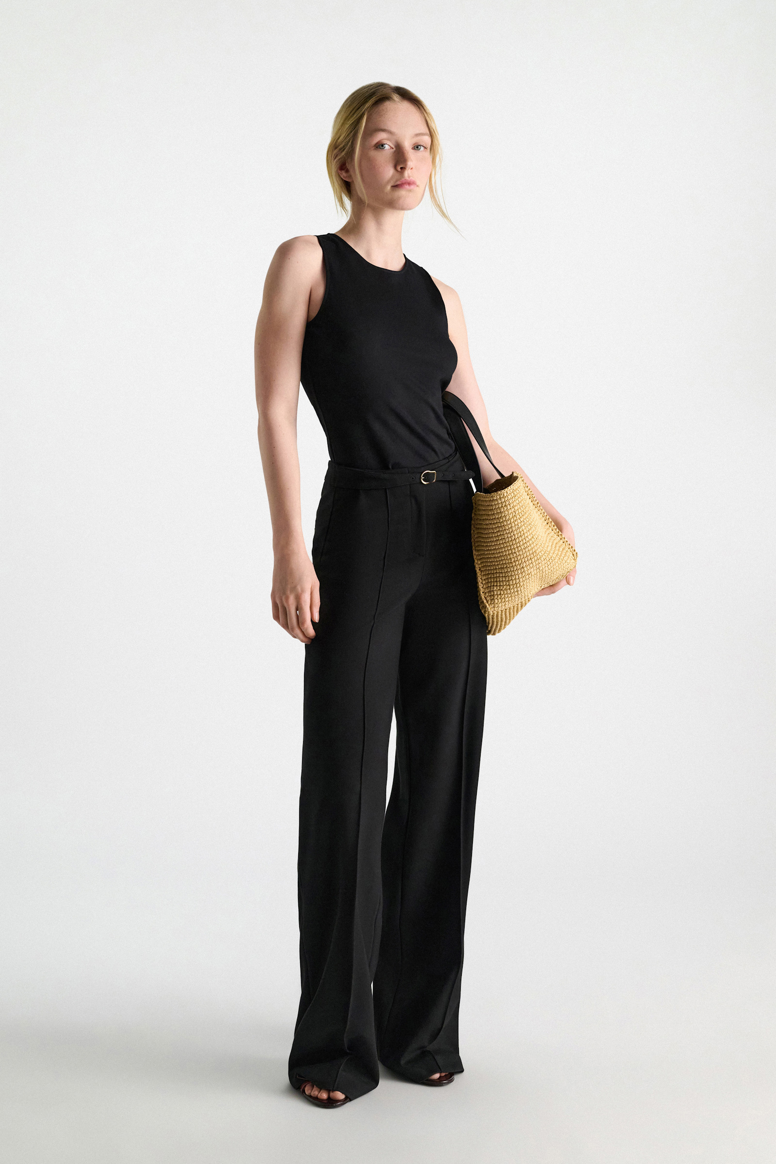 Dorothee Schumacher Wide Leg Pants aus Punto Milano pure black