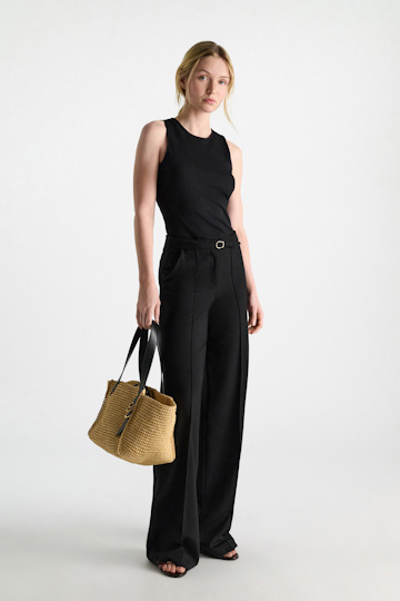 Dorothee Schumacher Belted pants in Punto Milano pure black