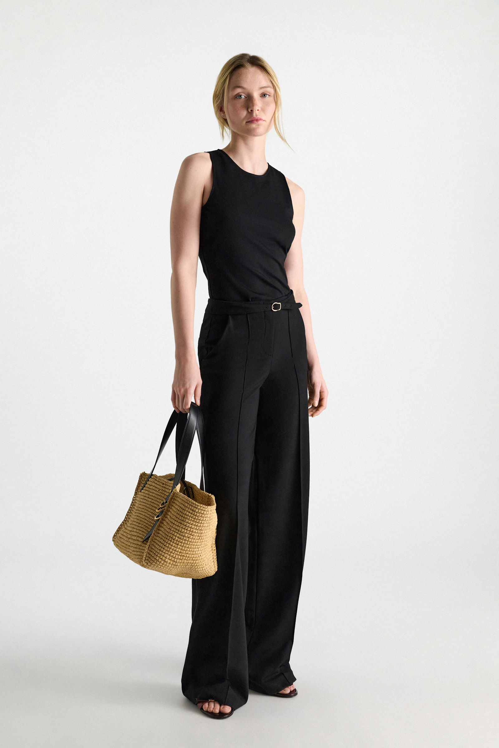 Dorothee Schumacher Wide Leg Pants aus Punto Milano pure black