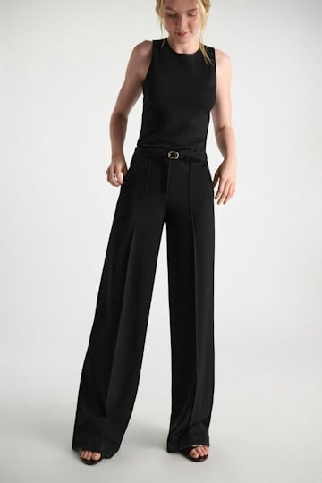 Dorothee Schumacher Belted pants in Punto Milano pure black