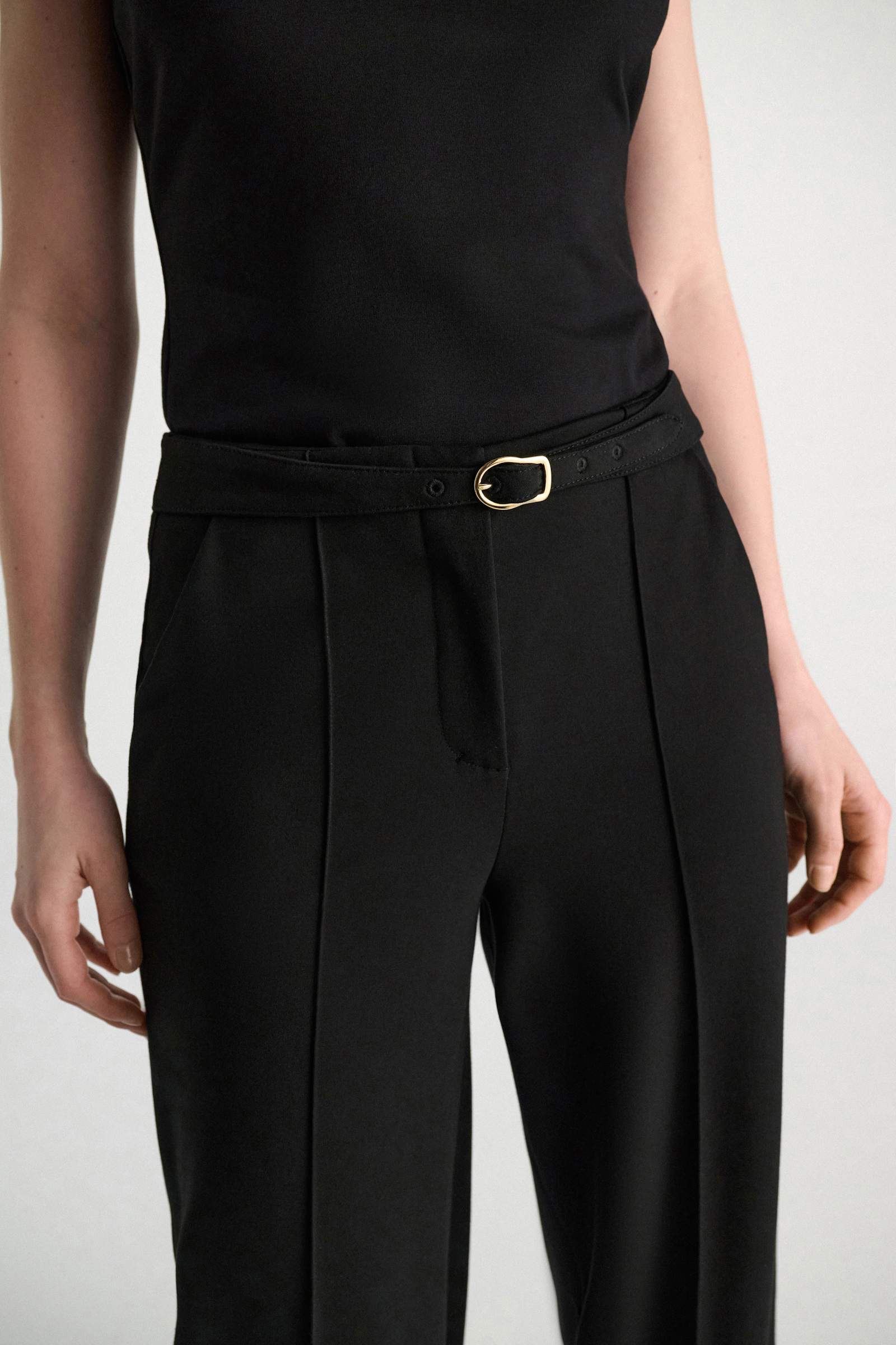 Dorothee Schumacher Wide Leg Pants aus Punto Milano pure black