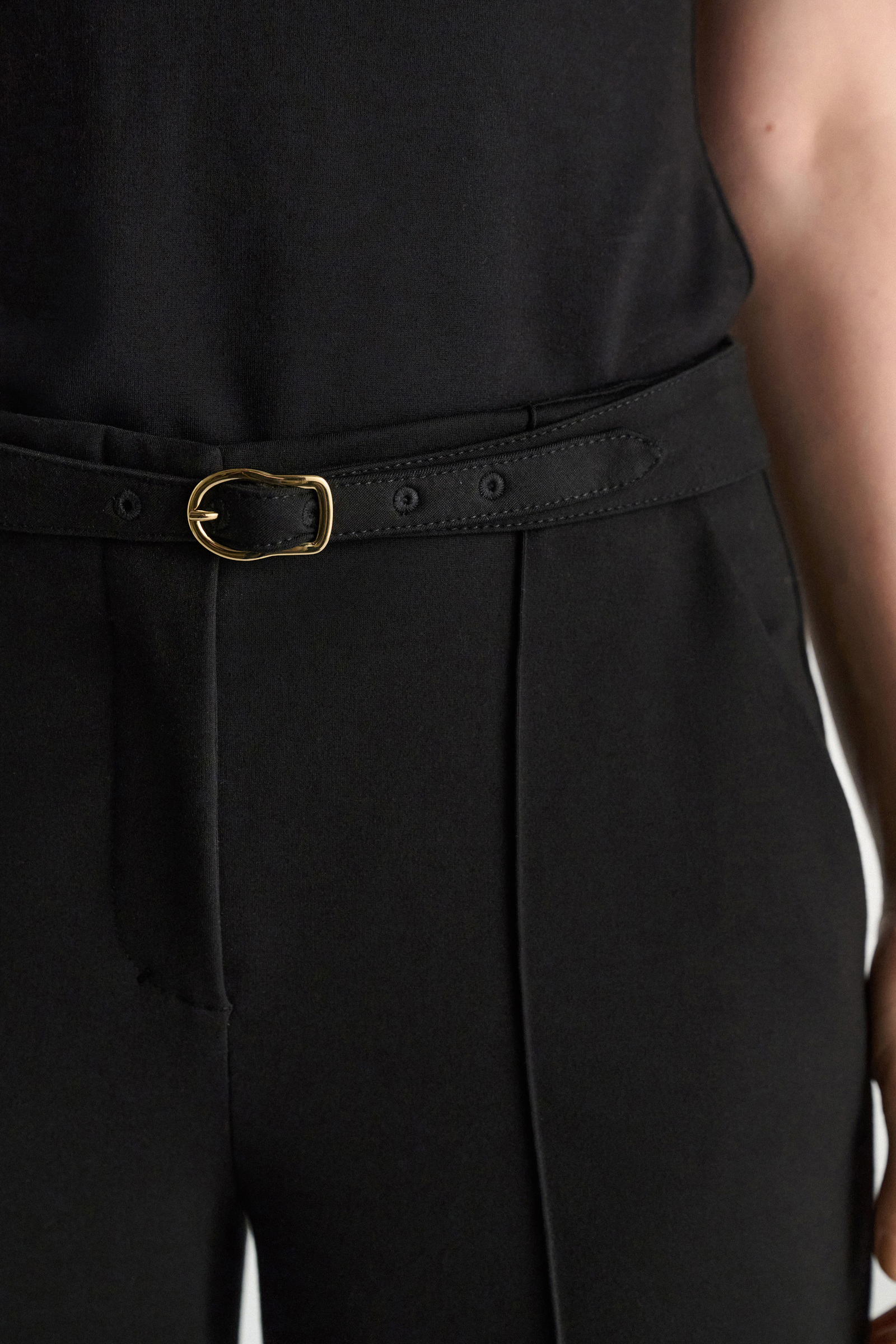 Dorothee Schumacher Wide Leg Pants aus Punto Milano pure black