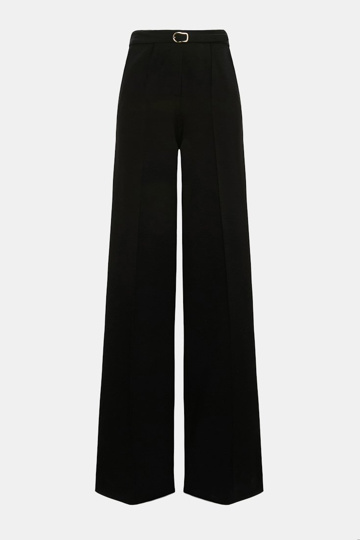 Dorothee Schumacher Wide Leg Pants aus Punto Milano pure black