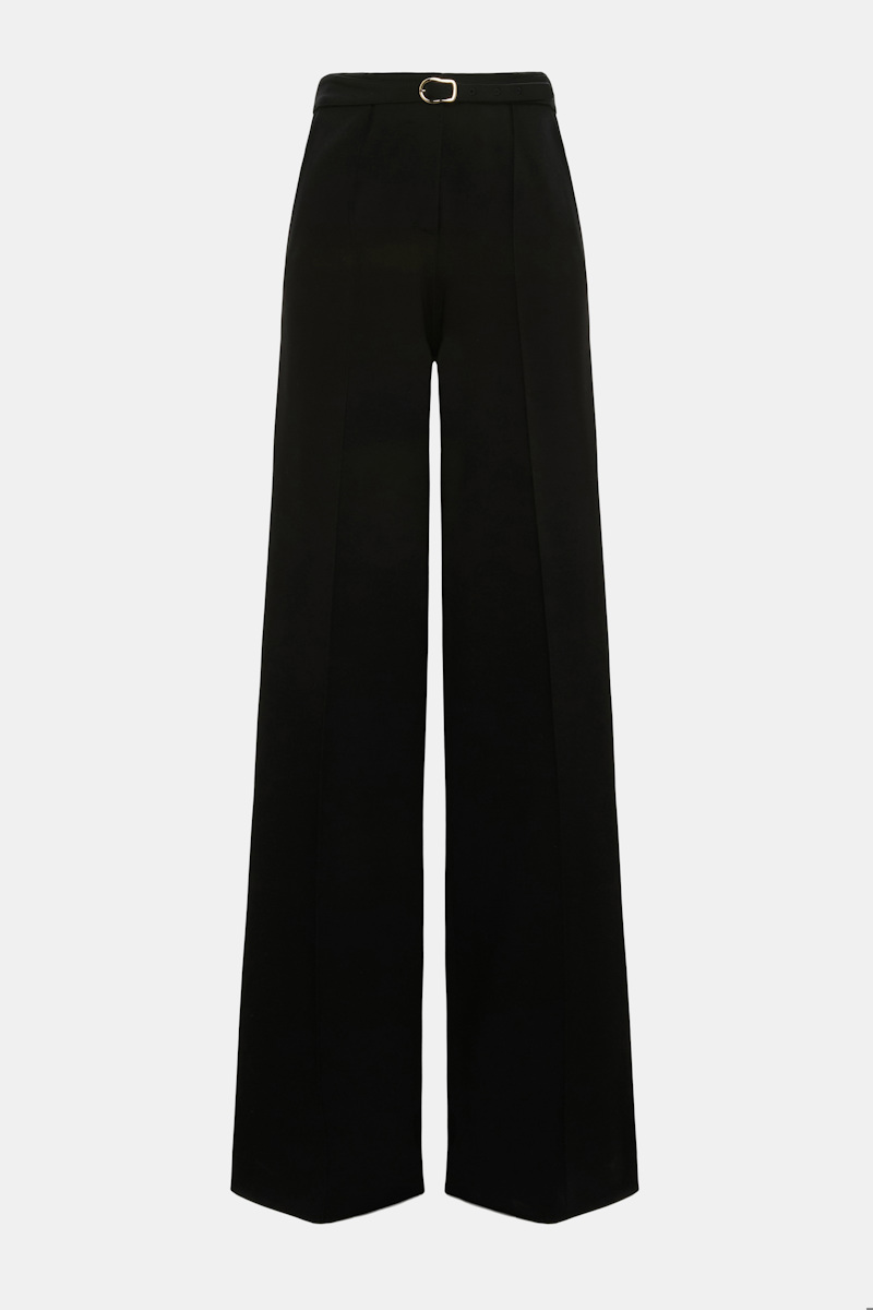 Dorothee Schumacher Women's Black Belted Pants In Punto Milano Xxs