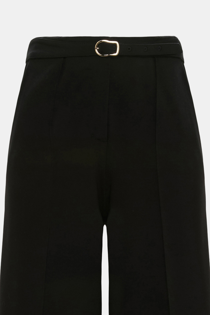 Dorothee Schumacher Wide Leg Pants aus Punto Milano pure black