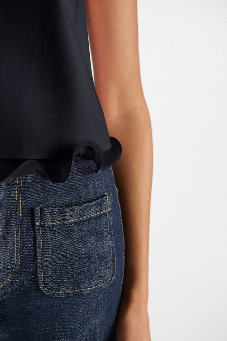 Dorothee Schumacher Top aus Punto Milano dark navy