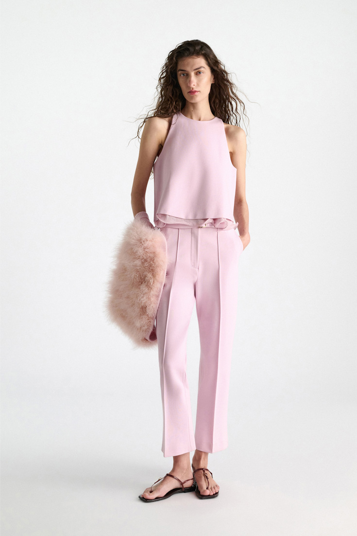 Dorothee Schumacher Hose mit Kickflare aus Punto Milano candy