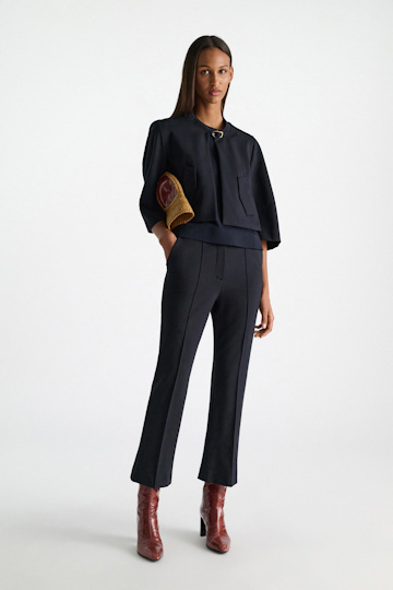 Dorothee Schumacher Kick flare pants in Punto Milano dark navy