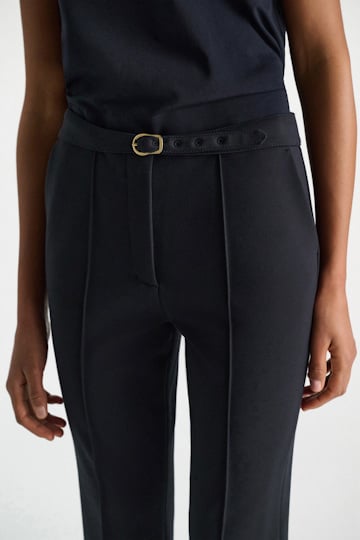 Dorothee Schumacher Kick flare pants in Punto Milano dark navy