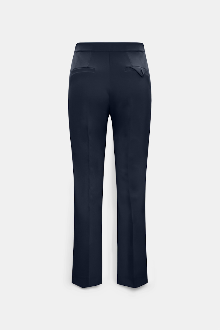 Dorothee Schumacher Hose mit Kickflare aus Punto Milano dark navy