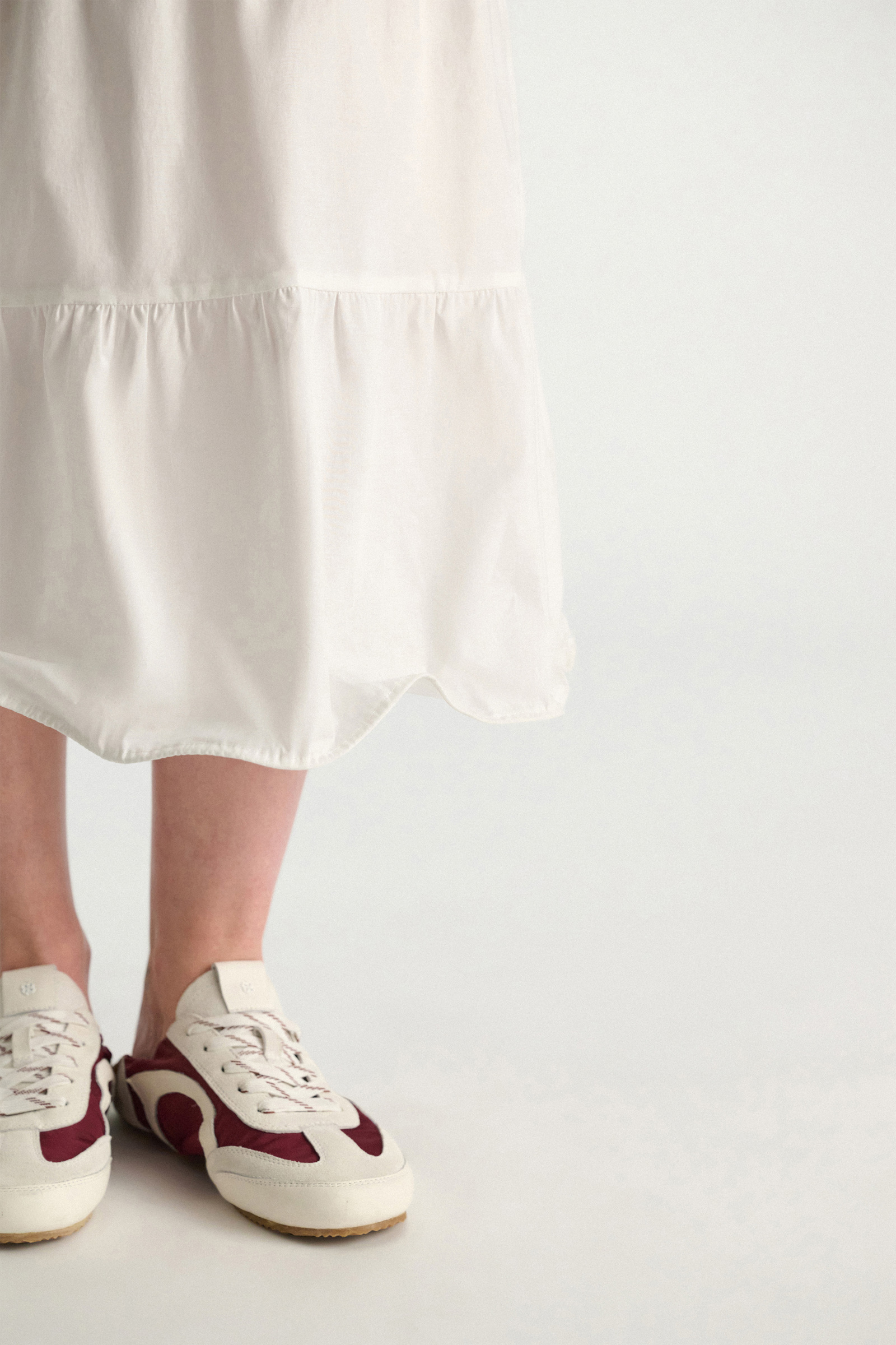 Dorothee Schumacher Midi-Kleid aus Baumwollstretch-Popeline pure white