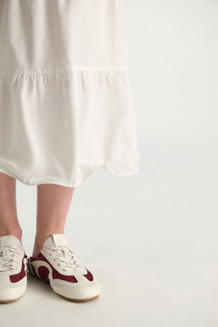 Dorothee Schumacher Midi-Kleid aus Baumwollstretch-Popeline pure white