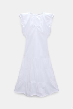 Dorothee Schumacher Midi-Kleid aus Baumwollstretch-Popeline pure white