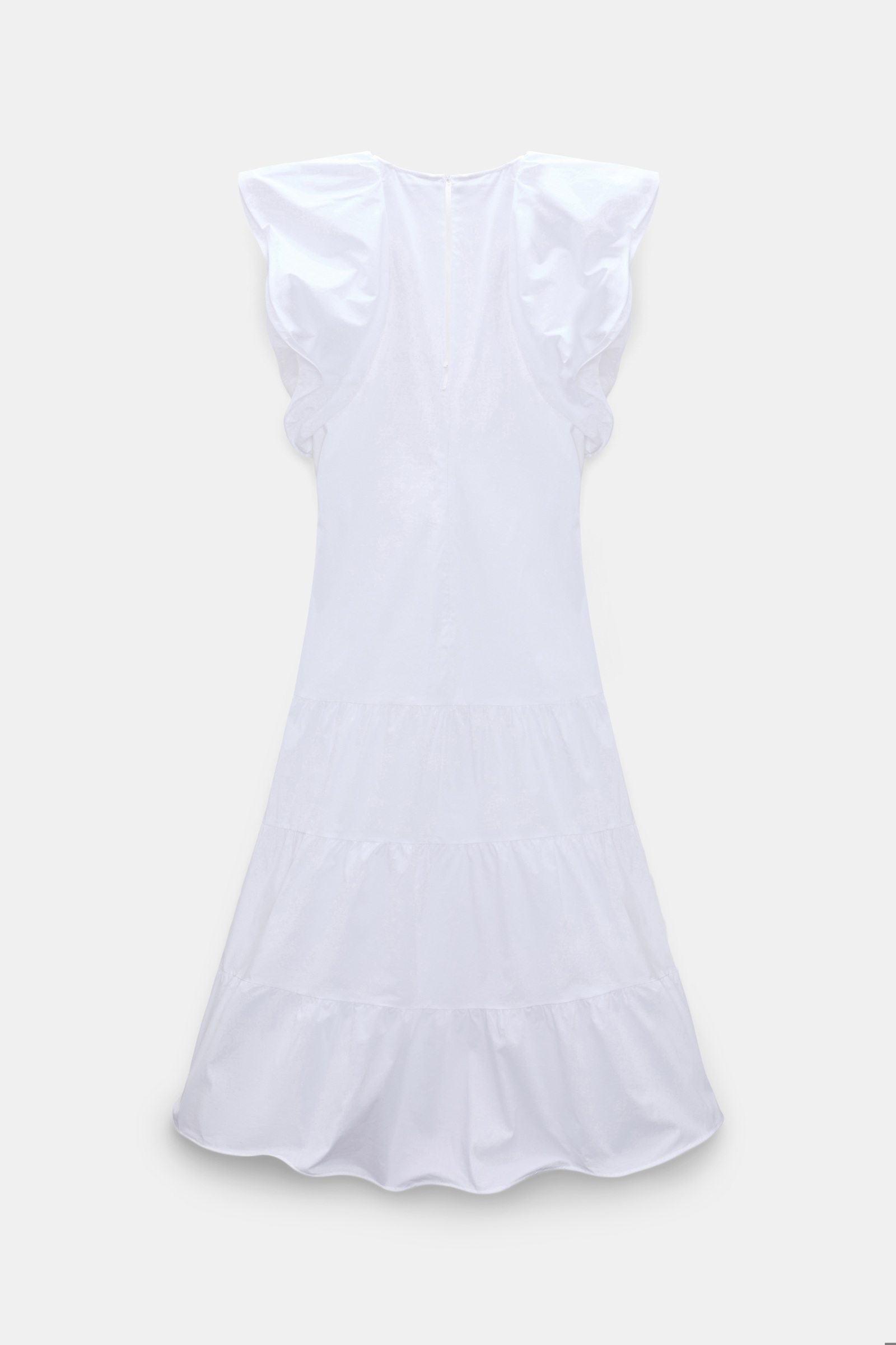 Dorothee Schumacher Midi-Kleid aus Baumwollstretch-Popeline pure white