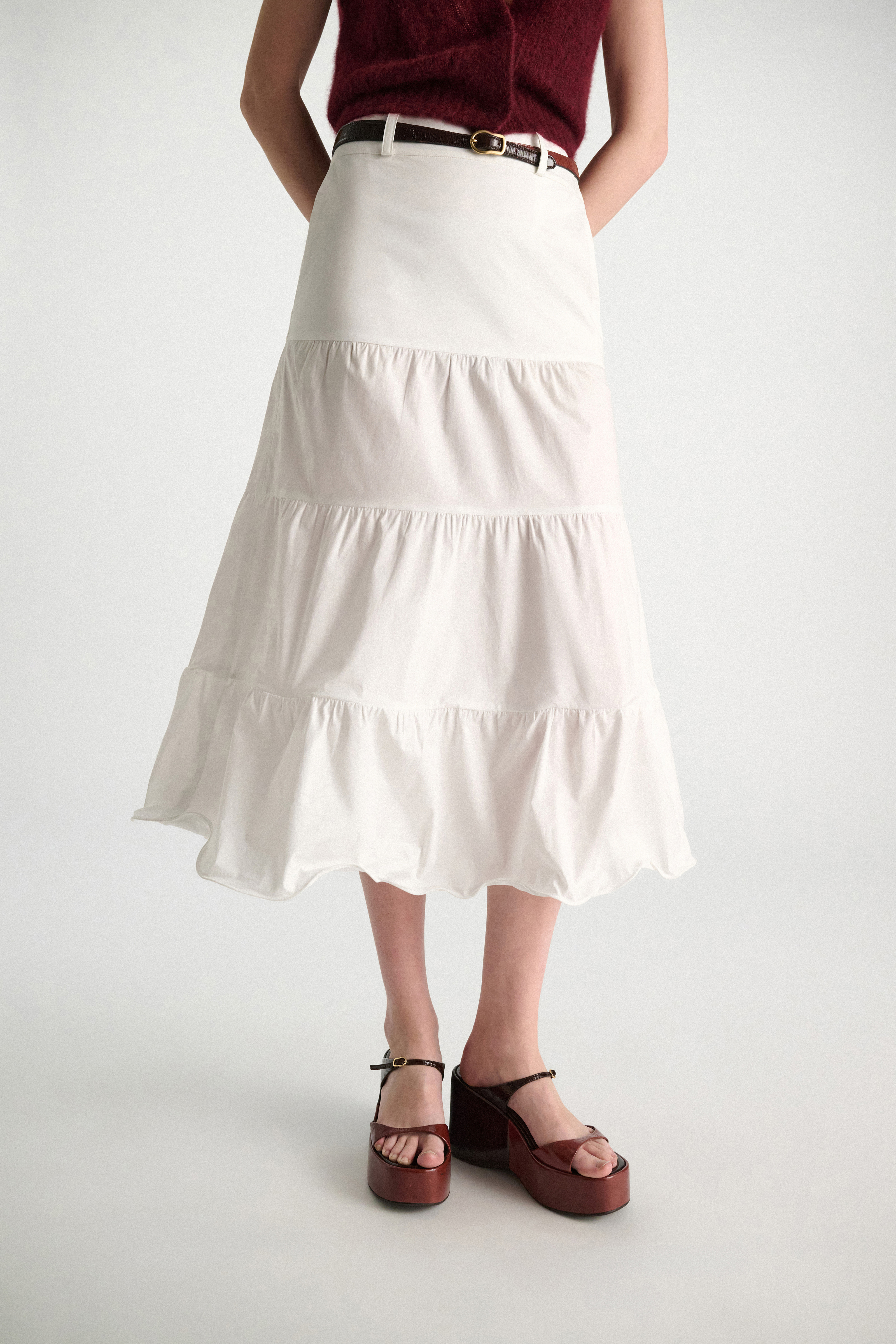 【maison de Dolce. 】 plume skirt/white PURE POWER skirt | Dorothee Schumacher