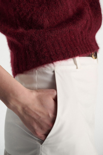 Dorothee Schumacher Bahnenrock mit formbarem Saum aus Baumwollstretch-Popeline pure white