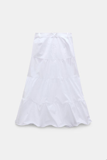 Dorothee Schumacher Bahnenrock mit formbarem Saum aus Baumwollstretch-Popeline pure white