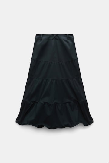 Dorothee Schumacher Bahnenrock mit formbarem Saum aus Baumwollstretch-Popeline pure black