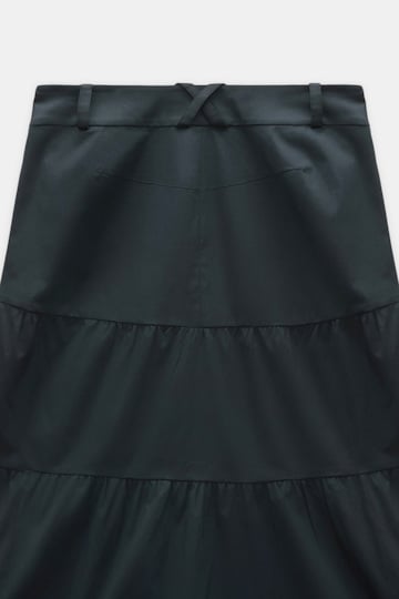 Dorothee Schumacher Bahnenrock mit formbarem Saum aus Baumwollstretch-Popeline pure black