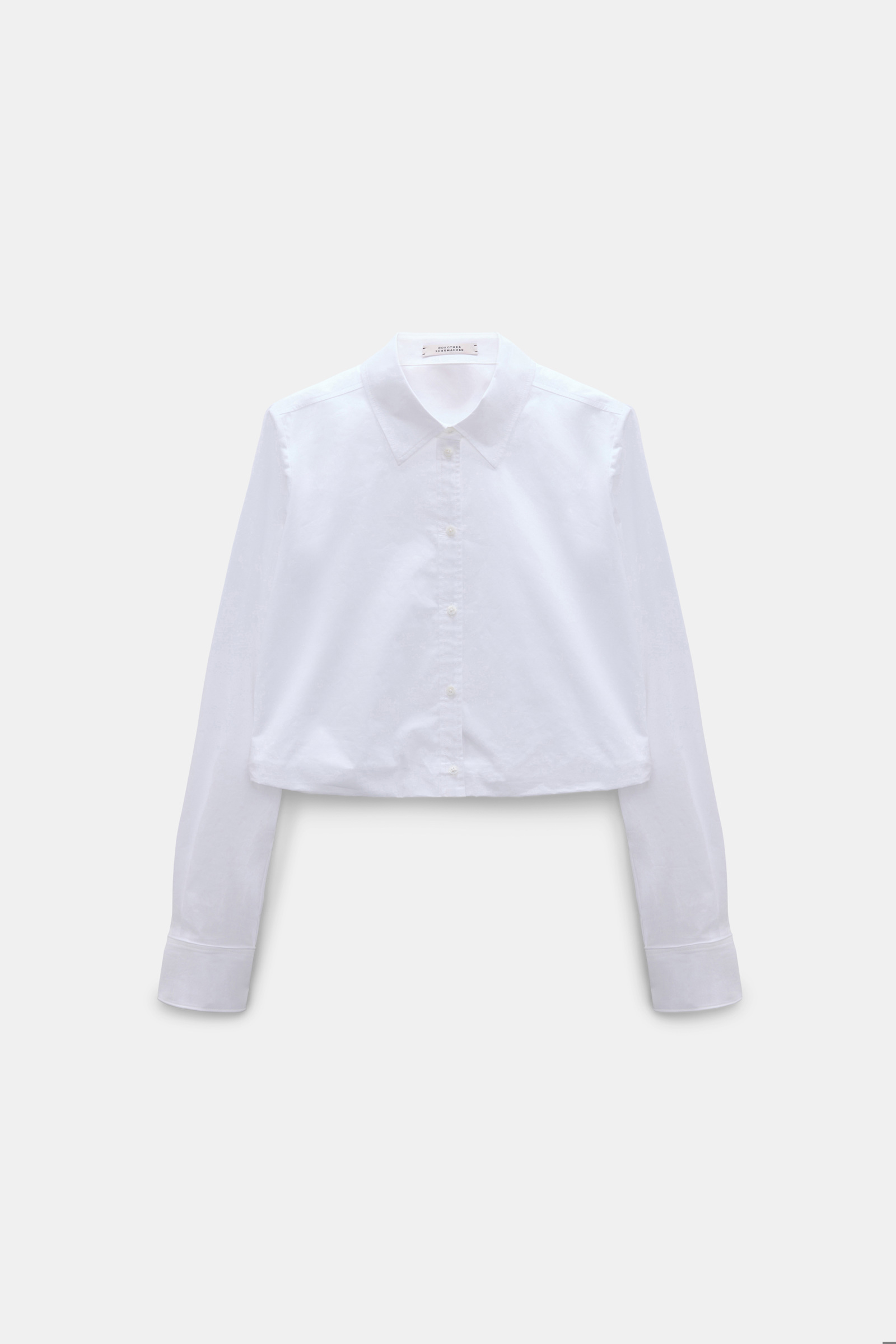 Dorothee Schumacher A-Linien Hemd aus Baumwollstretch-Popeline pure white